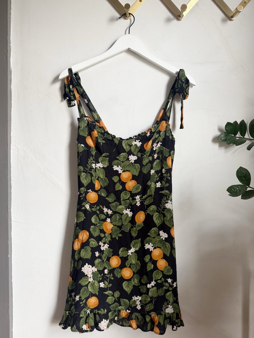 Reformation Christine Mini Dress in Clementine